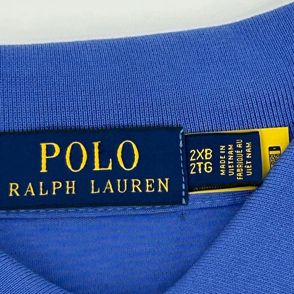 Polo Ralph Lauren Polo Shirt Mens 2XB Blue Short Sleeve Classic Fit Cotton NEW